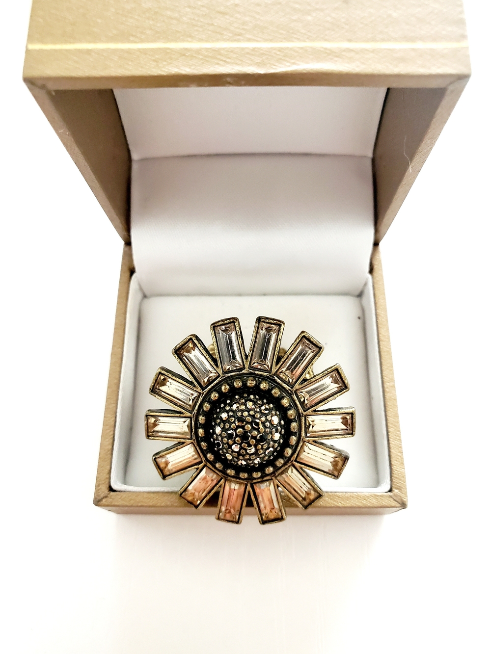 Gold Sunburst Statement Ring - Women Jewelry